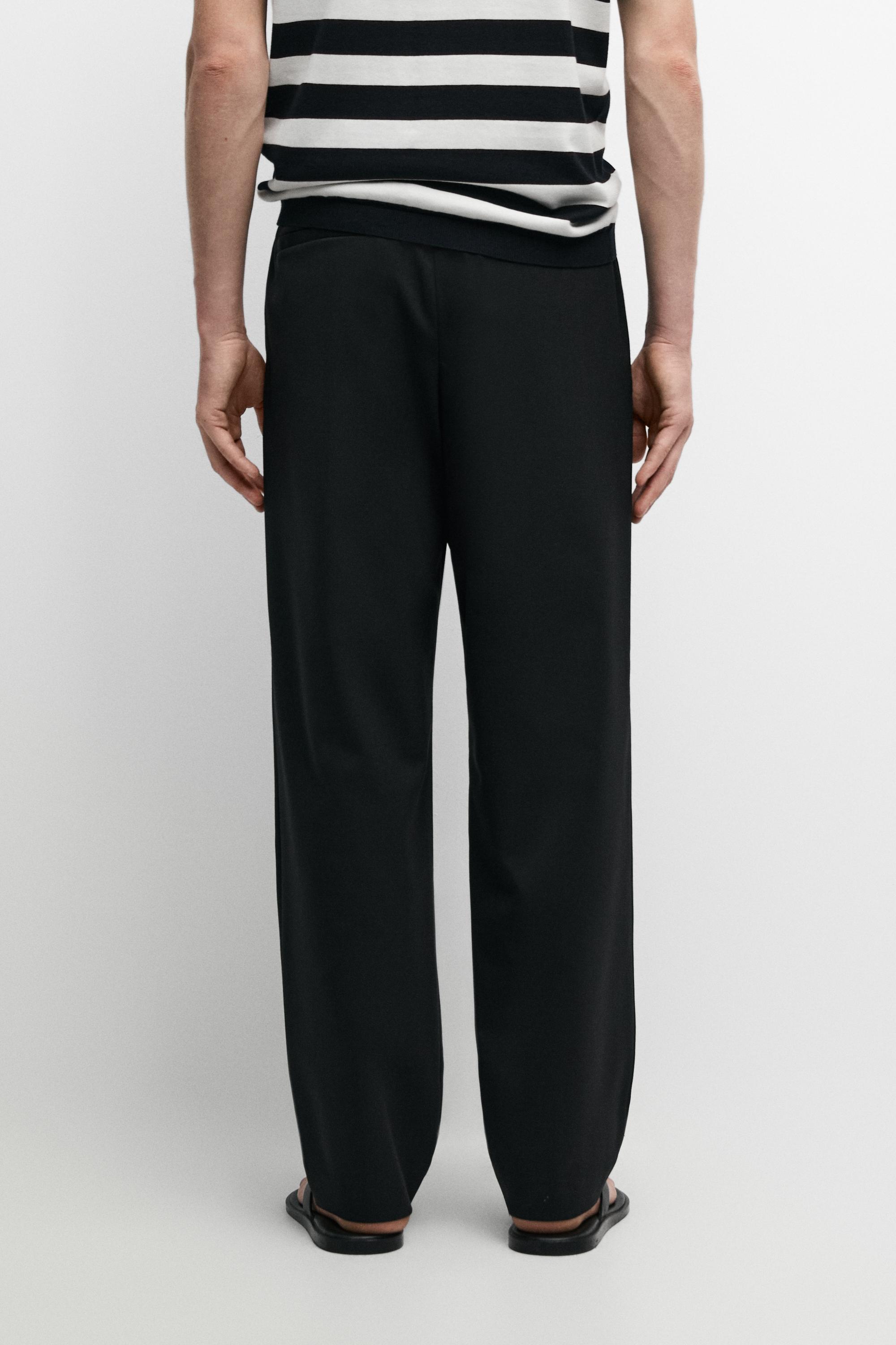wool blend cool darted pants